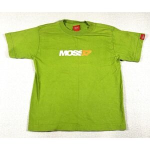Vintage MOSSIMO Green T Shirt Youth Small Skater 90s Y2K Logo Graphic